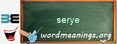 WordMeaning blackboard for serye